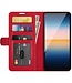 Rood Wallet Bookcase Hoesje voor de Sony Xperia 10 III