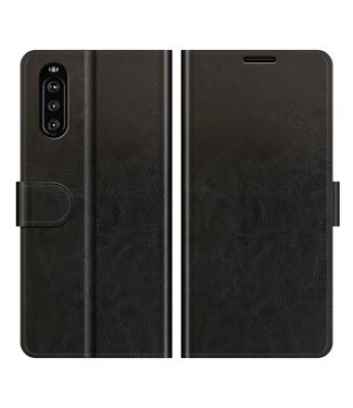 Zwart Wallet Bookcase Hoesje Sony Xperia 10 III