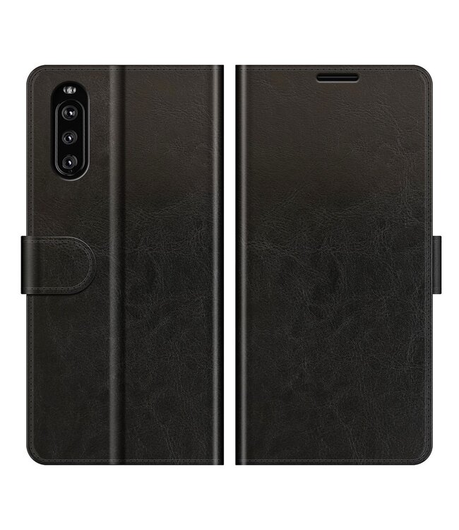 Zwart Wallet Bookcase Hoesje voor de Sony Xperia 10 III