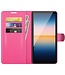 Roze Lychee Wallet Bookcase Hoesje voor de Sony Xperia 10 III