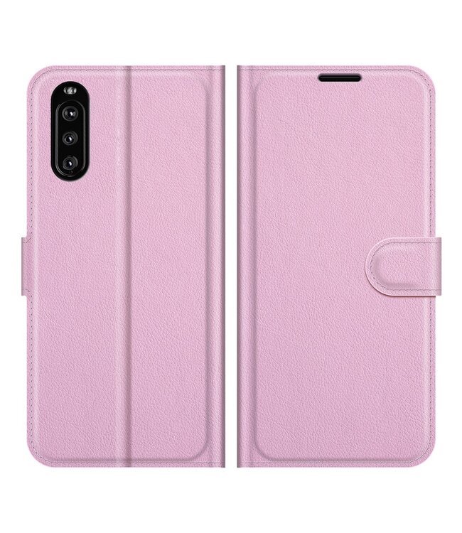 Roze Lychee Wallet Bookcase Hoesje voor de Sony Xperia 10 III