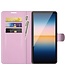 Roze Lychee Wallet Bookcase Hoesje voor de Sony Xperia 10 III
