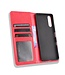 Rood Vintage Wallet Bookcase hoesje voor de Sony Xperia 10 III