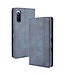 Blauw Vintage Wallet Bookcase Hoesje voor de Sony Xperia 10 III