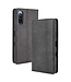 Zwart Vintage Wallet Bookcase Hoesje voor de Sony Xperia 10 III