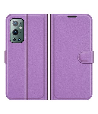 Paars Lychee Bookcase Hoesje OnePlus 9 Pro