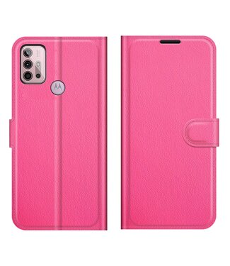 Roze Lychee Bookcase Hoesje Motorola Moto G10