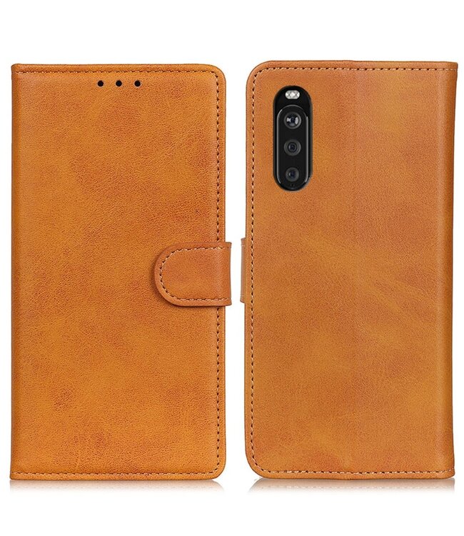 Bruin Bookcase Hoesje voor de Sony Xperia 10 III