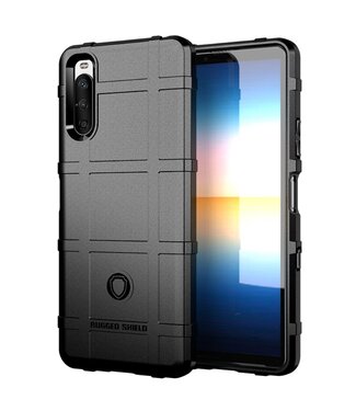 Zwart Grid TPU Hoesje Sony Xperia 10 III