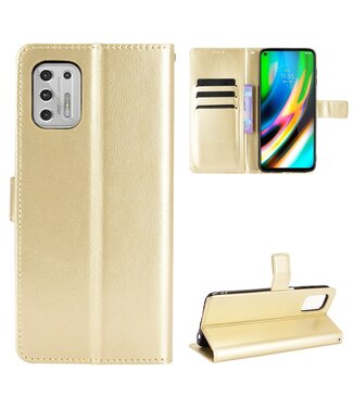 Goud Bookcase Hoesje Motorola Moto G Stylus (2021)