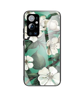 Witte Bloemen Hardcase Hoesje OnePlus 9 Pro
