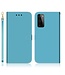 Blauw Spiegel Bookcase Hoesje voor de OnePlus 9 Pro