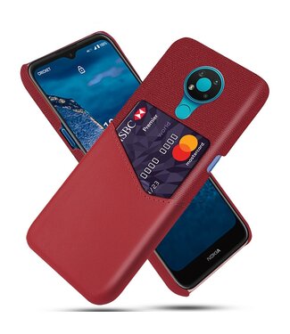 Ksq Rood Pasjeshouder Faux Lederen Hoesje Nokia 3.4