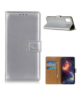 Zilver Bookcase Hoesje OnePlus 9 Pro