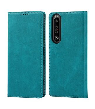 Blauw Effen Bookcase Hoesje Sony Xperia 1 III