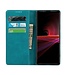 Blauw Effen Bookcase Hoesje voor de Sony Xperia 1 III