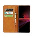 Bruin Effen Bookcase Hoesje voor de Sony Xperia 1 III
