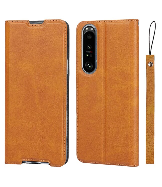 Bruin Bookcase Hoesje voor de Sony Xperia 1 III