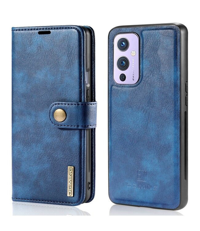 DG.Ming DG.Ming Blauw 2 in 1 Bookcase Hoesje voor de OnePlus 9