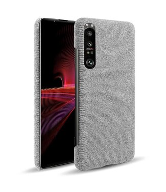 Ksq Grijs Stoffen Hardcase Hoesje Sony Xperia 1 III