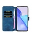 DG.Ming DG.Ming Blauw Vintage Bookcase Hoesje voor de OnePlus 9