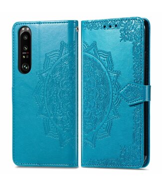 Blauw Mandala Bookcase Hoesje Sony Xperia 1 III