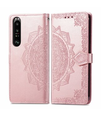 Rosegoud Mandala Bookcase Hoesje Sony Xperia 1 III