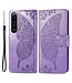 Paars Butterfly Bookcase Hoesje voor de Sony Xperia 1 III