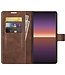 Bruin Effen Bookcase Hoesje voor de Sony Xperia 1 III
