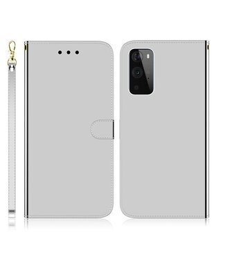 Zilver Spiegel Bookcase Hoesje OnePlus 9