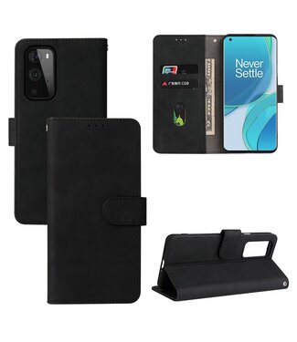 Zwart Bookcase Hoesje OnePlus 9