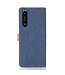 Blauw Jeans Bookcase Hoesje voor de Sony Xperia 1 III