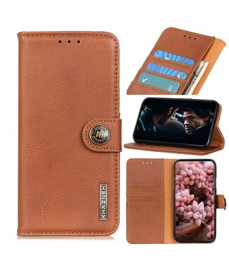 Khazneh Bruin Wallet Bookcase Hoesje Nokia 5.3