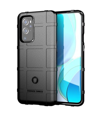 Zwart Grid TPU Hoesje OnePlus 9