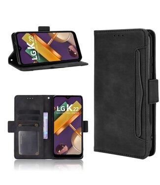 Zwart Wallet Bookcase Hoesje LG K22