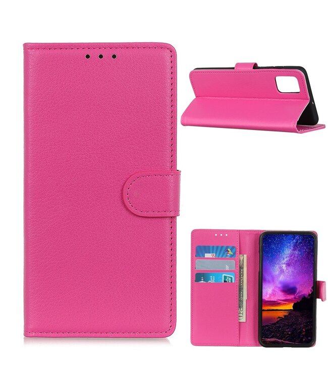 Roze Lychee Bookcase Hoesje voor de LG K52