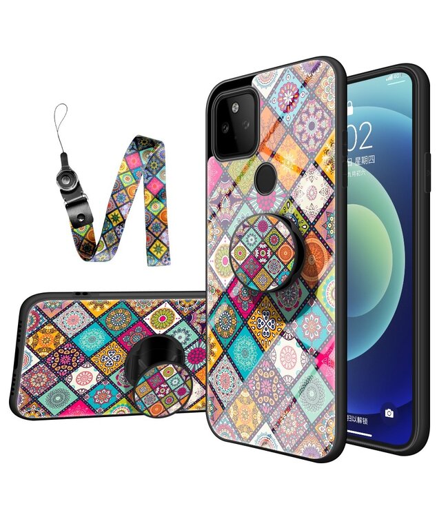 Kleurrijk Patroon Hardcase Hoesje voor de Google Pixel 5a