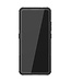 Zwart Kickstand Hybrid Hoesje voor de Nokia 2.4