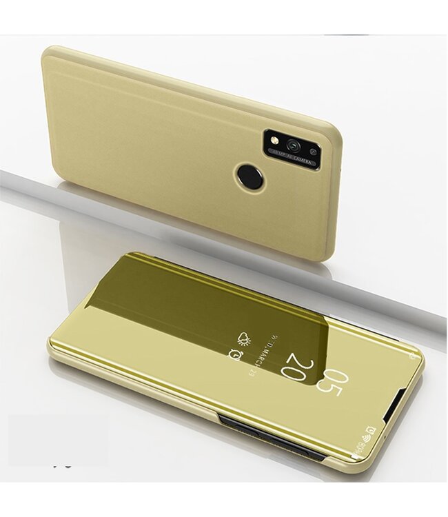 Goud Mirror Bookcase Hoesje voor de Honor 9X Lite