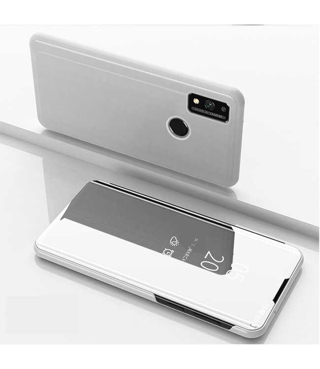 Zilver Mirror Bookcase Hoesje voor de Honor 9X Lite