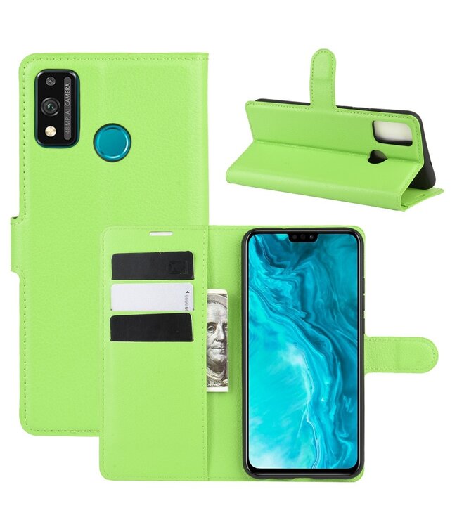 Groen Lychee Bookcase Hoesje voor de Honor 9X Lite