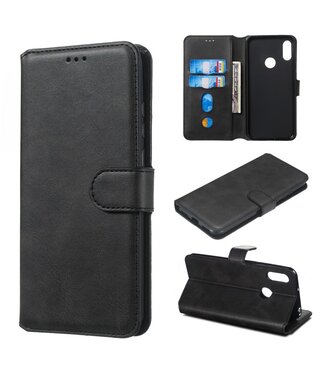 Zwart Wallet Bookcase Hoesje Huawei Y6 (2019)