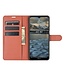 Bruin Lychee Bookcase Hoesje voor de Nokia 2.4