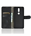 Zwart Skin Touch Bookcase Hoesje voor de Nokia 2.4