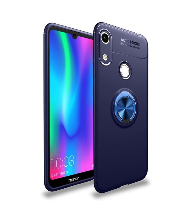 Blauw Ring Kickstand TPU Hoesje voor de Huawei Y6 (2019)