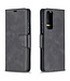 Zwart Faux Lederen Bookcase Hoesje voor de Huawei P Smart (2021)