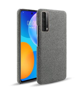 Grijs Stoffen Hardcase Hoesje Huawei P Smart (2021)