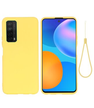 Geel Bandje Siliconen Hoesje Huawei P Smart (2021)