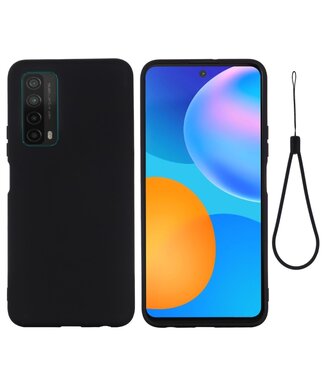 Zwart Bandje Siliconen Hoesje Huawei P Smart (2021)