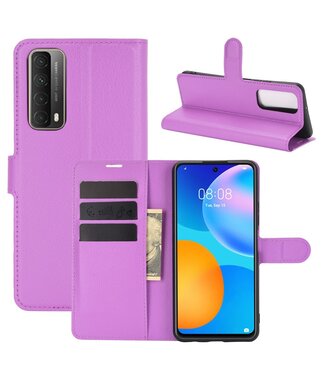 Paars Lychee Bookcase Hoesje Huawei P Smart (2021)